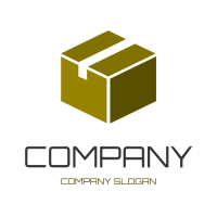 Brown Box with Packing Tape Logo Design